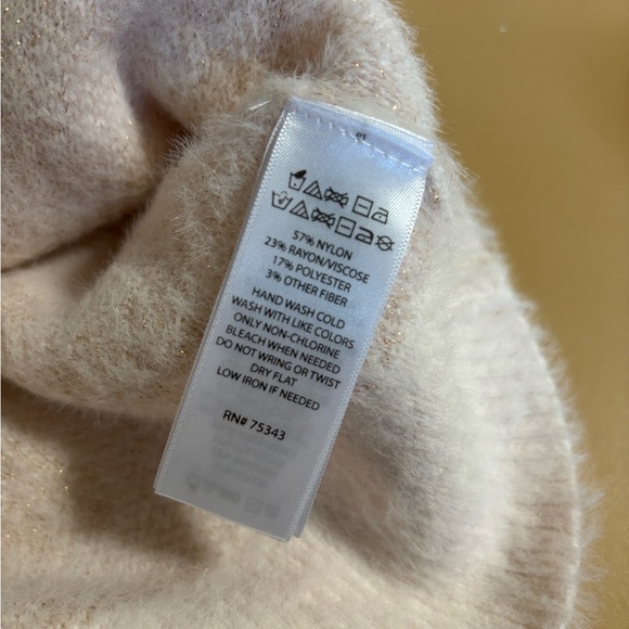 Laura Ashley Floral Patterned blush metallic Sweater 1X - Picture 7 of 8